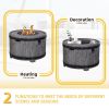 Hot Sales Product Faux Wood Grain Gas Fire Pit Table, Create A Wild-joy Resort On Your Patio With This Fire Pit Table - as Pic