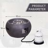 New Design Product Faux Concrete Texture Round Dark Propane Outdoor Fire Pit - as Pic