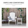Adirondack Chair, Faux Wood Patio & Fire Pit Chair, Weather Resistant HDPE for Deck, Outside Garden, Porch, Backyard, White - as Pic