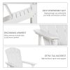 Adirondack Chair, Faux Wood Patio & Fire Pit Chair, Weather Resistant HDPE for Deck, Outside Garden, Porch, Backyard, White - as Pic