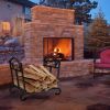 Foldable Firewood Log Rack Steel Wood Storage Holder - Black