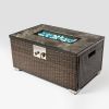 Outdoor Fire Table Propane Fire Pit Rattan gas fire table, gas fire table with tile tabletop - as Pic