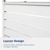 White Rectangle Outdoor Aluminum Glass Windbreak Propane Fire Pit Table For Pool Patio Garden - as Pic