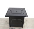 25" H x 30" W Steel Propane/Natural Gas Fire Pit Table - CM-0124 (Black)