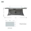 Direct Wicker 7-Piece Patio Wicker Gas Fire Pit Set Rectangular Table With Arm Chairs - gray