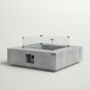 Living Source International Concrete/Glass Propane/Natural Gas Fire Pit Table - 1