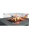 Living Source International Concrete/Glass Propane/Natural Gas Fire Pit Table - 1