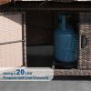 Direct Wicker PE Rattan and Aluminium Patio Dining Fire Pit Table (Table Only) - Brown