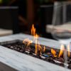 Outdoor 42" Rectangle Propane Fire Pit Table - white