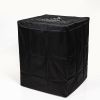 Wicker Fire Pit Column with Glass Wind Guard - as Pic