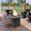 28" 48000 BTU Propane Gas Fire Pit Table - Woodgrain
