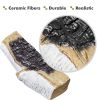 5 Piece Gas Fireplace Logs Birch,Ceramic Log Set Birch Wood Style for Indoor or Outdoor Firepit - White
