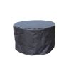 26" Wood Burning Lightweight Portable Outdoor Firepit With Faux Wood Lid Backyard Fireplace for Camping Bonfire - as Pic