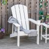 Adirondack Chair, Faux Wood Patio & Fire Pit Chair, Weather Resistant HDPE for Deck, Outside Garden, Porch, Backyard, White - as Pic