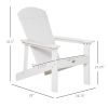 Adirondack Chair, Faux Wood Patio & Fire Pit Chair, Weather Resistant HDPE for Deck, Outside Garden, Porch, Backyard, White - as Pic