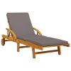 Sun Loungers 2 pcs with Cushions 78.7"x26.8"x32.7" Solid Wood Acacia - Brown