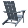 Outdoor Adirondack Chair for Relaxing, HDPE All-weather Fire Pit Chair, Patio Lawn Chair for Outside Deck Garden Backyardf Balcony, Grey - as Pic