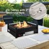 16.5 Inch Tabletop Propane Fire Pit with Simple Ignition System - Black