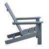 Outdoor Adirondack Chair for Relaxing, HDPE All-weather Fire Pit Chair, Patio Lawn Chair for Outside Deck Garden Backyardf Balcony, Grey - as Pic