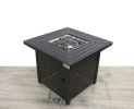 25" H x 30" W Steel Propane/Natural Gas Fire Pit Table - CM-0124 (Black)