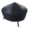 26" Round Iron Outdoor Wood Burning Fire Pit, Black - Black