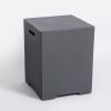 Outdoor Propane Tank Cover Gas Tank Holder Hideaway Side Table Outdoor Concrete Corner Table-Grey - as Pic