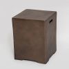 Outdoor Propane Tank Cover Gas Tank Holder Hideaway Side Table Outdoor Concrete Corner Table-Brown - as Pic