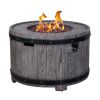 Hot Sales Product Faux Wood Grain Gas Fire Pit Table, Create A Wild-joy Resort On Your Patio With This Fire Pit Table - as Pic