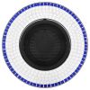 Mosaic Fire Pit Blue and White 26.8" Ceramic - Blue