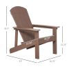 Adirondack Chair, Faux Wood Patio & Fire Pit Chair, Weather Resistant HDPE for Deck, Outside Garden, Porch, Backyard, Brown - as Pic