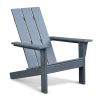 Outdoor Adirondack Chair for Relaxing, HDPE All-weather Fire Pit Chair, Patio Lawn Chair for Outside Deck Garden Backyardf Balcony, Grey - as Pic