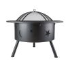 32'' Bridgeman Star and Moon IRON Burning Outdoor FIRE PIT - as Pic