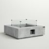 Living Source International Concrete/Glass Propane/Natural Gas Fire Pit Table - 1