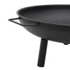Fire Pit 26.6"x22.8"x8.9" Steel - Black