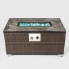 Outdoor Fire Table Propane Fire Pit Rattan gas fire table, gas fire table with tile tabletop - as Pic