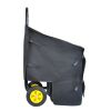 Firewood Log Cart Carrier - Outdoor or Indoor Black Steel Wood Rack Storage Mover - Rolling Wheeled Metal Dolly Hauler - Wood Moving Equipment - Black