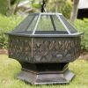 24.4'' IRON FIRE PIT OUTDOOR - as Pic