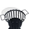 Garden Fire Pit Basket with BBQ Grill Steel 19" - Black
