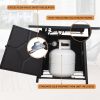 40,000 BTU Steel Propane Gas Fire Pit Table With Steel lid, Weather Cover - as Pic
