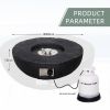 30,000 BTU Faux Woodgrain Round Propane Gas Fire pit With Weather cover, Lava Rocks For Outdoor - as Pic