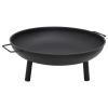 Fire Pit 26.6"x22.8"x8.9" Steel - Black