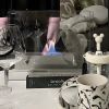 Table Top Fire Pit with Tempered Glass & Stainless Steel - Default Title