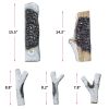 5 Piece Gas Fireplace Logs Birch,Ceramic Log Set Birch Wood Style for Indoor or Outdoor Firepit - White