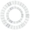 Gabion Fire Pit Ø 19.7" Galvanized Iron - Silver
