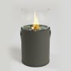 Grey Mini Fire Pit, Tabletop Fire Pit, Ethanol Fire Pit, Portable Fireplace for Indoor & Garden for Dinner Parties, Home Decoration - as Pic