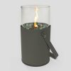 Grey Mini Fire Pit, Tabletop Fire Pit, Ethanol Fire Pit, Portable Fireplace for Indoor & Garden for Dinner Parties, Home Decoration - as Pic