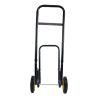 Firewood Log Cart Carrier - Outdoor or Indoor Black Steel Wood Rack Storage Mover - Rolling Wheeled Metal Dolly Hauler - Wood Moving Equipment - Black