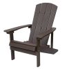 Folding Adirondack Chair Outdoor Wooden Accent Furniture Fire Pit Lounge Chairs for Yard - as Pic