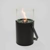 Black Ethanol Fire Pit, Tabletop Fire Pit, Mini Fire Pit, Portable Fireplace for Indoor & Garden for Dinner Parties, Home Decoration - as Pic
