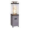 16 Inch x 61 Inch Height Outdoor Propane Gas Fire Heater With Tempered Glass - as Pic